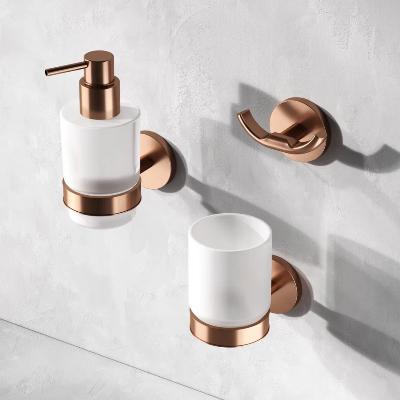 Набор аксессуаров AM.PM X-Joy розовое золото (диспенсер, крючок, стакан для зубных щеток)