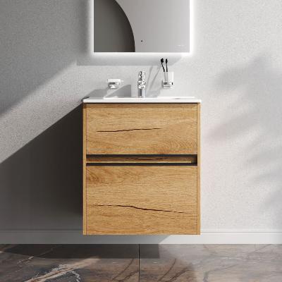 Тумба с раковиной 60 AM.PM Sense M7BFUX0602OF подвесная/напольная на ножках, светлое дерево