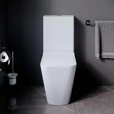 Унитаз-компакт напольный AM.PM Spike C9S8601SC безободковый, с сиденьем микролифт, белый