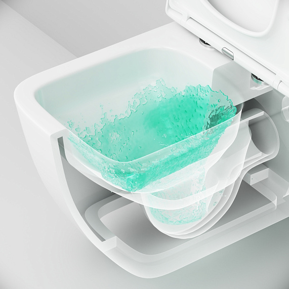 Унитаз подвесной AM.PM Gem C901901SC безободковый с сиденьем микролифт, белый-8