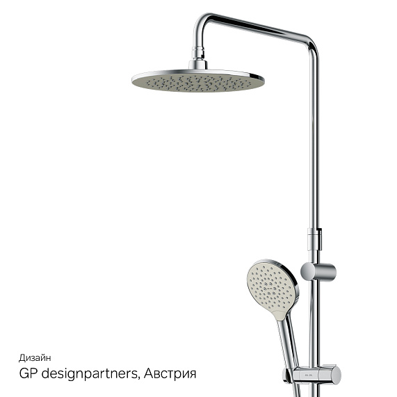 Душевая система AM.PM Like F0780064 стойка с тропическим душем, хром-10