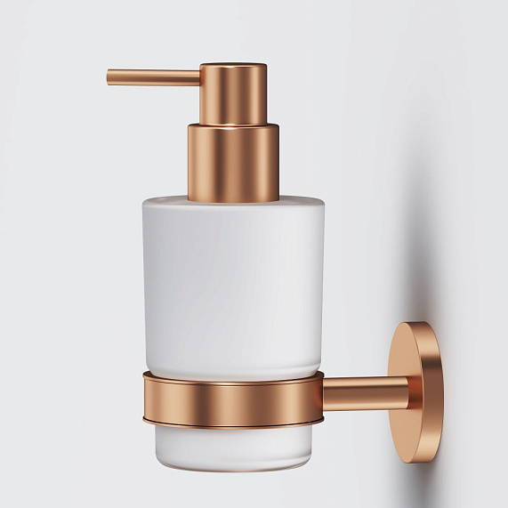 Дозатор для мыла настенный стеклянный AM.PM X-Joy A85A36944 розовое золото-2
