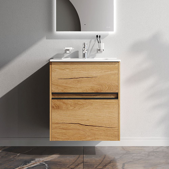 Тумба под раковину 60 AM.PM Sense M7BFUX0602OF подвесная/напольная на ножках, светлое дерево
