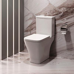 Унитаз-компакт напольный AM.PM Struktura C9S8600SC безободковый с сиденьем микролифт, белый