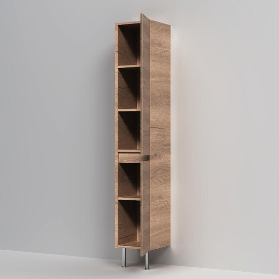 Шкаф-пенал для ванной 35 AM.PM Above M9XCSR0352OF напольный, правый, под дерево-5