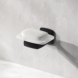 Мыльница стеклянная настенная AM.PM Gem A9034222 черная