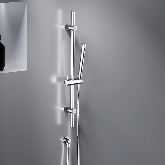 Встраиваемая душевая система Damixa Scandinavian Pure 936530000 хром: тропический верхний душ, ручной душ-4
