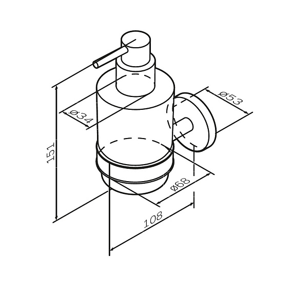 Дозатор для мыла настенный стеклянный AM.PM X-Joy A85A36944 розовое золото-6