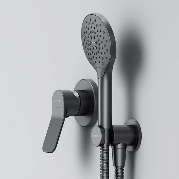 Встраиваемая душевая система AM.PM X-Joy FB85A2H022 черная: ручной душ-3