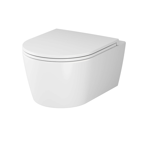 Унитаз подвесной AM.PM Func C8F1700SC безободковый с сиденьем микролифт, белый-10