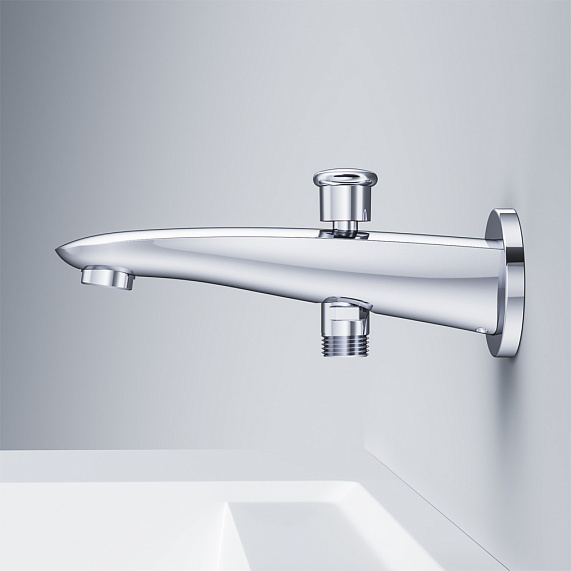 Встраиваемая душевая система AM.PM Like хром: тропический верхний душ, излив с душевой лейкой, модуль MultiDock-4