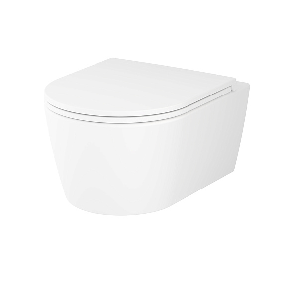 Унитаз подвесной AM.PM Func C8F1700MWSC безободковый с сиденьем микролифт, белый матовый-10