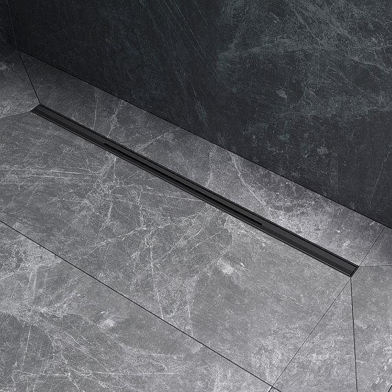 Душевой трап (лоток) 80 AM.PM MasterFlow Slim W01SC-S11-080-05BM комбинированный затвор с черной матовой решеткой-5