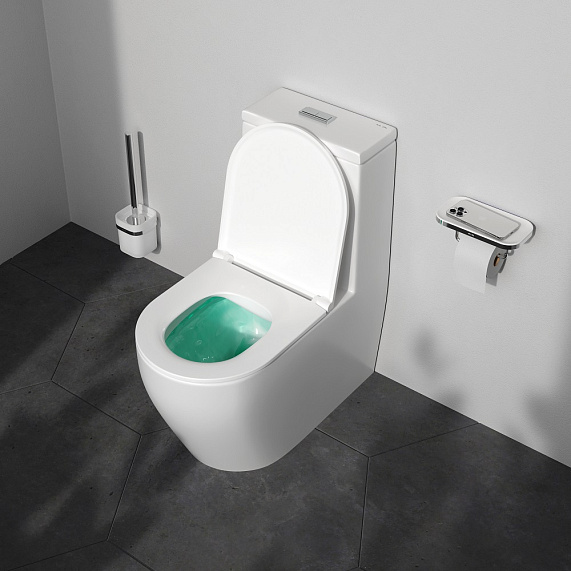 Унитаз напольный AM.PM Func C8F8900SC безободковый с сиденьем микролифт, белый-1