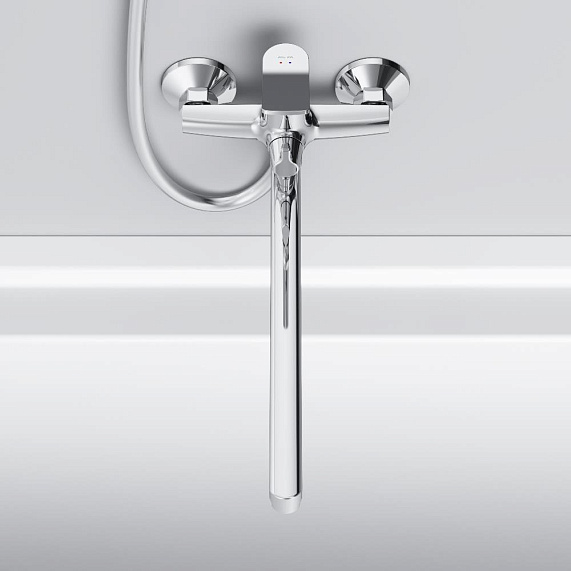 Смеситель для ванны и душа AM.PM X-Joy F85A90200 длинный излив, хром-6