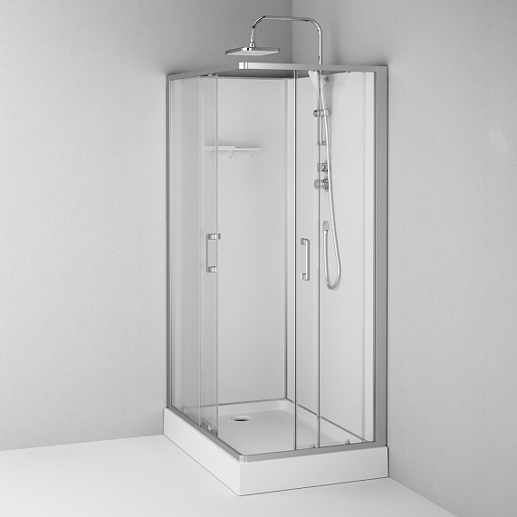 Душевая кабина 120x80 AM.PM Above W9XC-403-12080MT профиль серебристый, низкий поддон-10