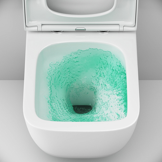 Унитаз подвесной AM.PM Gem C901901SC безободковый с сиденьем микролифт, белый-7