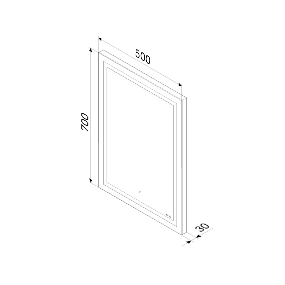 Зеркало с подсветкой в ванную прямоугольное 50 AM.PM Gem M91AMOX0501WG сенсорное-9