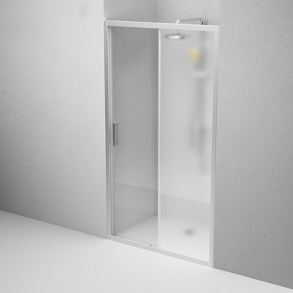 Душевая перегородка с дверью 110x195 AM.PM Gem W90G-110-1-195MM матовое стекло, профиль серебристый-3