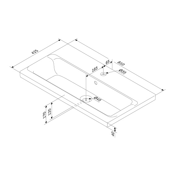 Тумба с раковиной 80 AM.PM Gem M90FHX0802WG подвесная белый глянец-1