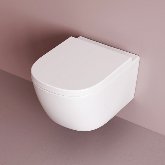 Унитаз подвесной AM.PM Libre C601900SC торнадо безободковый с сиденьем микролифт, белый-5