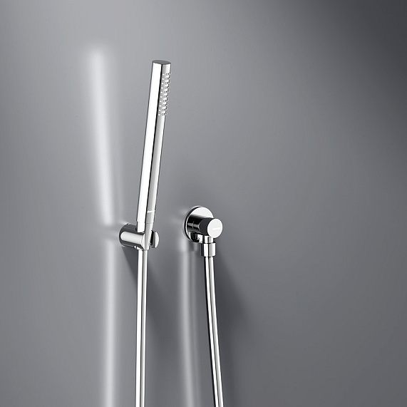 Встраиваемая душевая система Damixa Scandinavian Pure 936520000 хром: тропический верхний душ, ручной душ-4