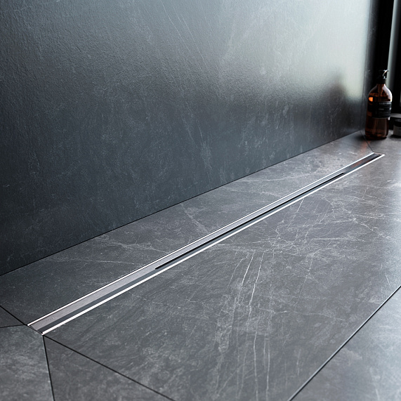 Душевой трап (лоток) 100 AM.PM MasterFlow Slim W01SC-S11-100-05SB комбинированный затвор со стальной матовой решеткой-3