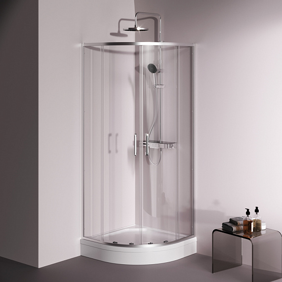 Душевое ограждение без поддона 80x80 AM.PM Above W9XG-401-8080-MT профиль серебристый-3