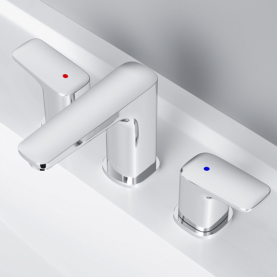 Смеситель для раковины (умывальника) AM.PM Spirit 2.0 F7008000 трехсекционный, хром-2