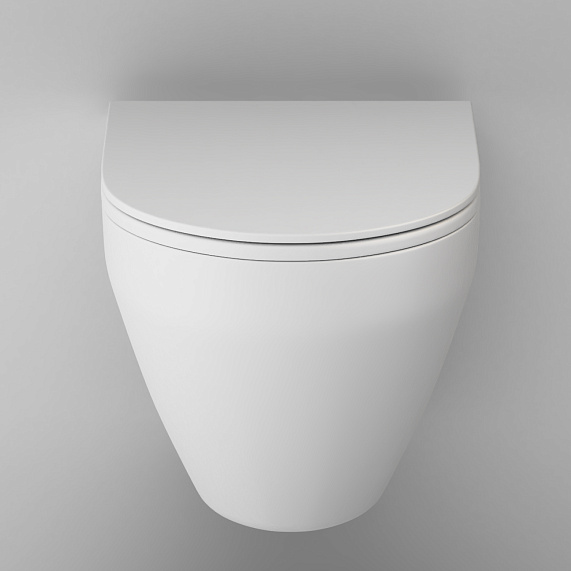 Унитаз подвесной AM.PM Spirit 2.0 C701700MWSC безободковый с сиденьем микролифт, белый матовый-5