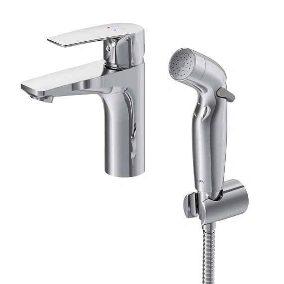 Смеситель для раковины (умывальника) AM.PM Gem F90A03000 с гигиеническим душем, хром-6