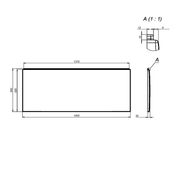 Ванна акриловая 140x70 AM.PM Gem W93A-140-070W-A белая глянцевая-9