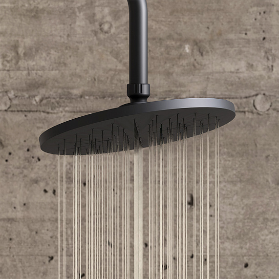 Душевая система Damixa Jupiter 977000300 стойка с тропическим душем, черная-2