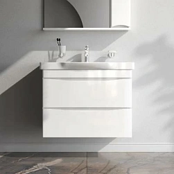 Тумба с раковиной и смесителем 80 AM.PM Like M80FHX0802WG подвесная белый глянец