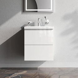 Тумба с раковиной 50 AM.PM Gem M90FHX0502WG подвесная белый глянец