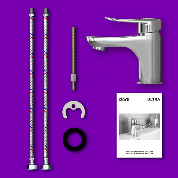 Смеситель для раковины (умывальника) Dorff Ultra D5002100 хром-4