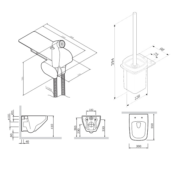 CK50H0603W Inspire V2.0 набор подвесной унитаз с гиг.душем-8