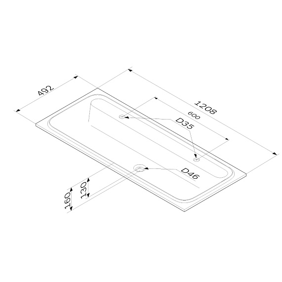 Тумба с раковиной 120 AM.PM Func M8FFUX1201OF подвесная/напольная на ножках под дерево-1