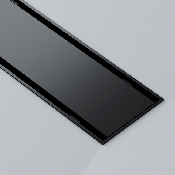 Душевой трап (лоток) 80 AM.PM PrimeFlow W02SC-U11-080-04BM комбинированный затвор с черной матовой решеткой под плитку-19