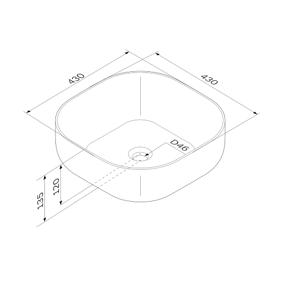 Раковина накладная 43 AM.PM Struktura M9SWCC30430GM черная матовая-2