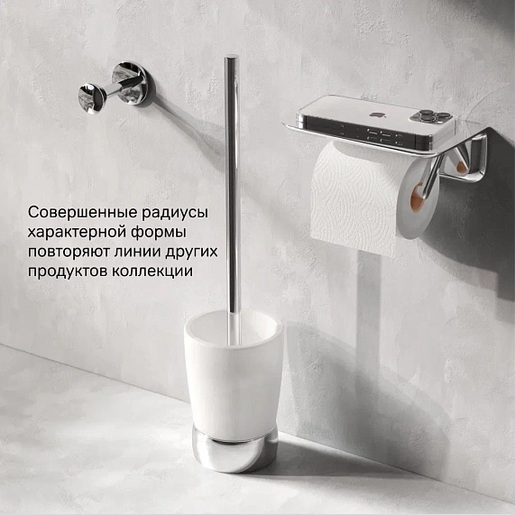 Ершик для унитаза AM.PM Sensation A3033200 со стеклянной напольной подставкой, хром-5