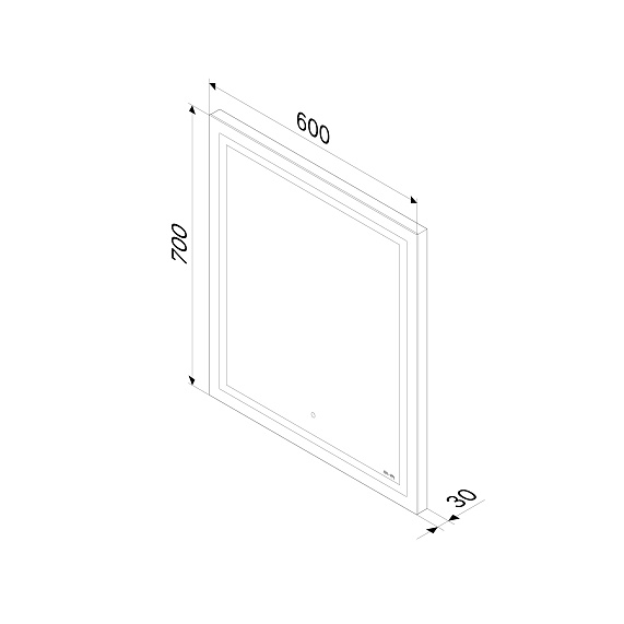 Зеркало с подсветкой в ванную прямоугольное 60 AM.PM Gem M91AMOX0601WG сенсорное-7