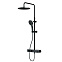 Душевая система AM.PM Inspire 2.0 F0750A422 стойка с тропическим душем, термостатом, смесителем, черная матовая