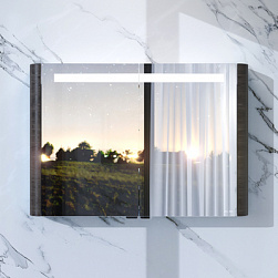 Шкафчик с зеркалом в ванную 100 AM.PM Sensation M30MCX1001TF с подсветкой табачный дуб