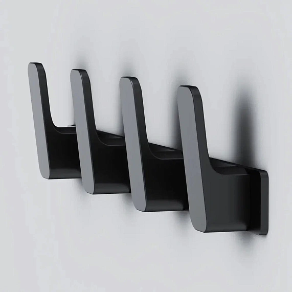 Крючки для полотенец AM.PM Func A8F35922 черная, 4 шт на планке-2