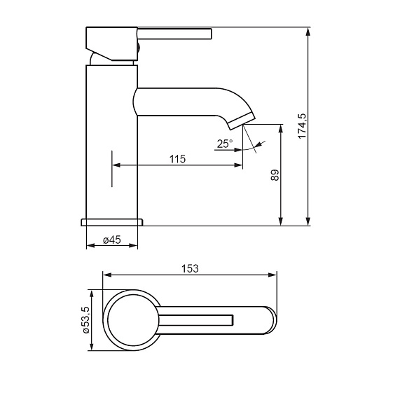 Смеситель для раковины Damixa Scandinavian Pure 360210000 хром-4