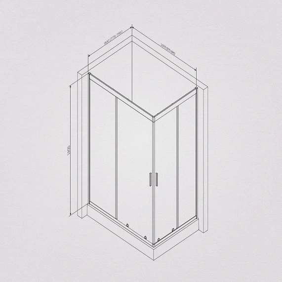 Душевое ограждение без поддона 100x80 AM.PM Gem W90G-404-100280-MT профиль серебристый-6
