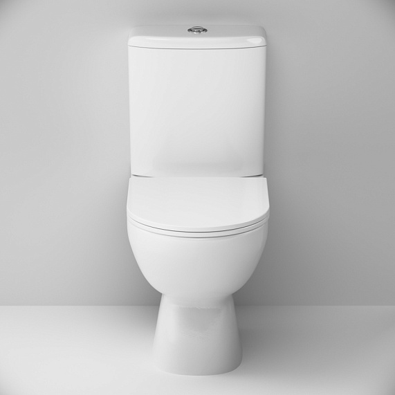 Унитаз напольный AM.PM Gem C908600SC безободковый с сиденьем микролифт, белый-3