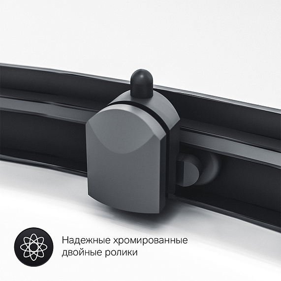 Душевое ограждение без поддона 100x100 AM.PM Gem W90G-401-100BT профиль черный матовый-5