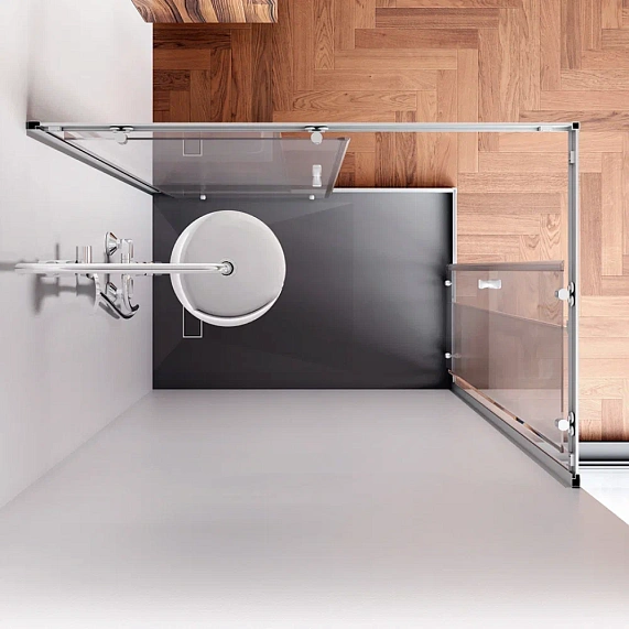 Душевое ограждение без поддона 120x80 AM.PM Sunny W87G-403-12080-MT профиль серебристый-2